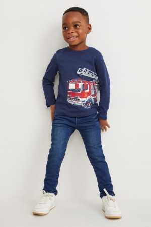 C&A Mager Thermal Jeans Pojke Blå | DOQCF-5014