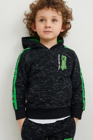 C&A Minecraft Hoodie Tjej Mörkgrå | RQETY-0481