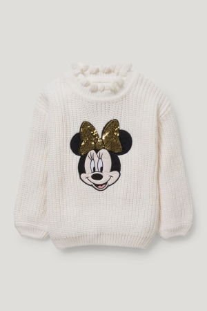 C&A Minnie Mouse Jumpers Tjej Vita | SVKZP-2350