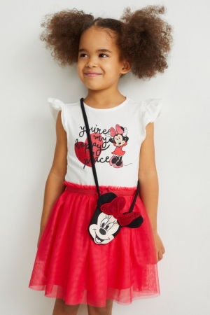 C&A Minnie Mouse Set And Bag 2 Piece Klänning Tjej Rosa | MUFYS-6935