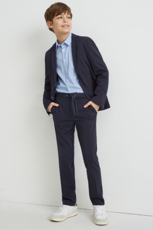 C&A Mix-and-match Lycra® Långbyxor Pojke Mörkblå | OLBHI-6137