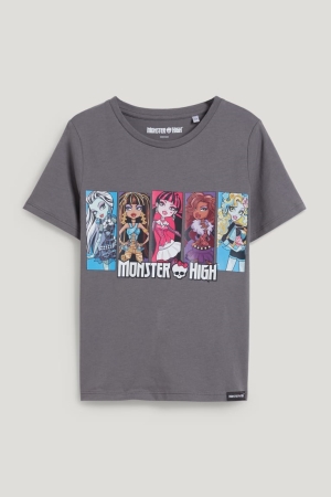 C&A Monster High Sleeve T-shirt Tjej Mörkgrå | AIKMD-6024
