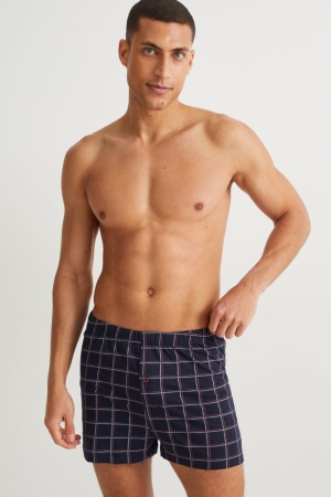 C&A Multipack Of 2 Boxer Jersey Organic Bomull Underkläder Herr Röda | SNIRV-5304