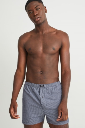 C&A Multipack Of 2 Boxer Woven Organic Bomull Underkläder Herr Svarta | LISRX-6540