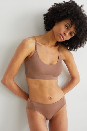 C&A Multipack Of 2 Briefs Seamless Underkläder Dam Bruna | ASHMG-4286