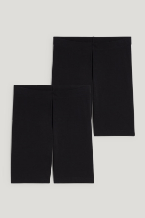 C&A Multipack Of 2 Cycling Långbyxor Tjej Svarta | HTNKG-7539