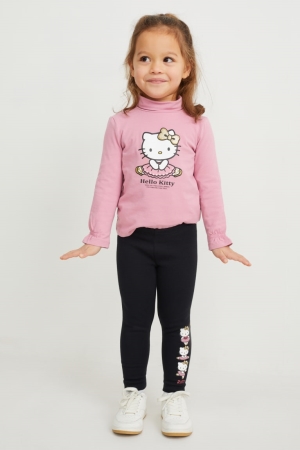 C&A Multipack Of 2 Hello Kitty Thermal Leggings Långbyxor Tjej Svarta | KMEVD-7610