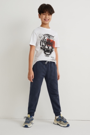C&A Multipack Of 2 Joggers Långbyxor Pojke Mörkblå | LZJDC-9502