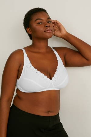 C&A Multipack Of 2 Non-wired Bra Underkläder Dam Vita | DMJXY-1508