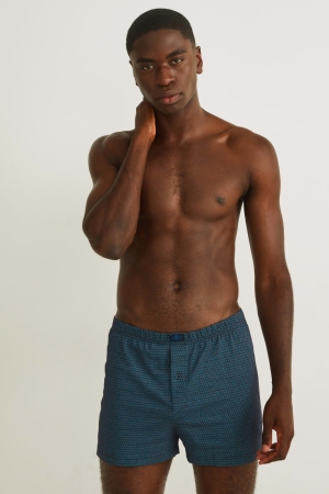 C&A Multipack Of 3 Boxer Jersey Organic Bomull Underkläder Herr Mörkblå | GNILP-0137
