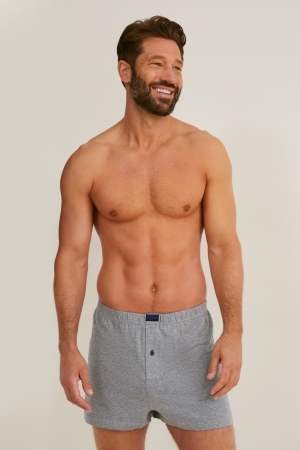 C&A Multipack Of 3 Boxer Jersey Organic Bomull Underkläder Herr Mörkblå | TYWVH-8907