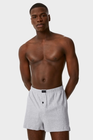 C&A Multipack Of 3 Boxer Organic Bomull Underkläder Herr Grå Svarta | IPFDR-9324
