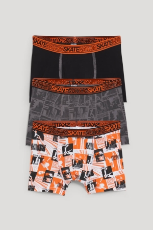 C&A Multipack Of 3 Boxer Underkläder Pojke Vita Svarta | ZIUDB-5817