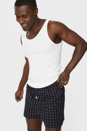 C&A Multipack Of 3 Boxer Woven Organic Bomull Underkläder Herr Svarta | OUSVN-4625
