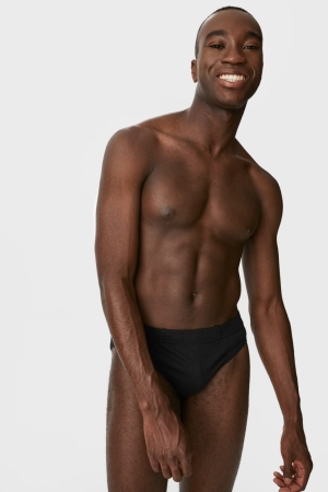 C&A Multipack Of 3 Briefs Organic Bomull Underkläder Herr Svarta | CASJE-2491