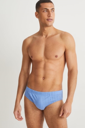 C&A Multipack Of 3 Briefs Organic Bomull Underkläder Herr Blå | HPLEY-0624