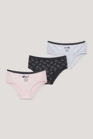 C&A Multipack Of 3 Briefs Organic Bomull Underkläder Tjej Rosa | ITRXQ-8170