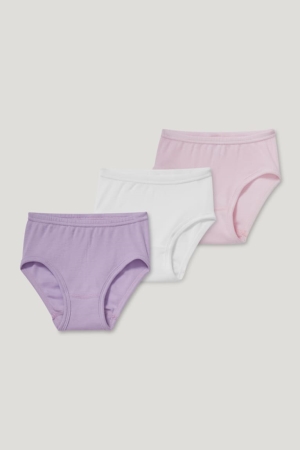 C&A Multipack Of 3 Briefs Organic Bomull Underkläder Tjej Rosa | NJFUW-2478