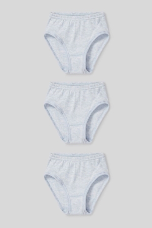 C&A Multipack Of 3 Briefs Organic Bomull Underkläder Tjej Ljusblå | OTUNI-7695