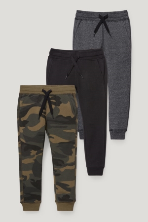 C&A Multipack Of 3 Joggers Långbyxor Pojke Camouflage | SPLXZ-0596