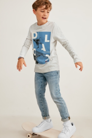C&A Multipack Of 3 Long Sleeve Blast Pojke Mörkblå | UQTZV-4306