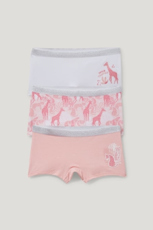 C&A Multipack Of 3 Organic Bomull Underkläder Tjej Rosa | DJMLT-2354