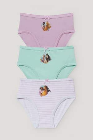 C&A Multipack Of 3 Spirit Briefs Organic Bomull Underkläder Tjej Mintgröna Gröna | BPKCH-8761
