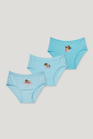 C&A Multipack Of 3 Spirit Briefs Organic Bomull Underkläder Tjej Ljusturkos | OAGLQ-1860
