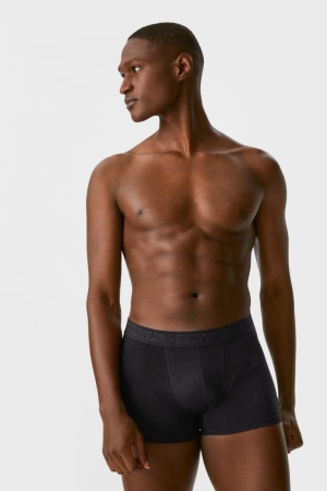 C&A Multipack Of 3 Trunks Organic Bomull Lycra® Underkläder Herr Svarta | TXCSF-4013