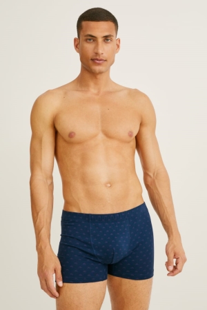 C&A Multipack Of 3 Trunks Organic Bomull Lycra® Underkläder Herr Blå | WTYQA-7145