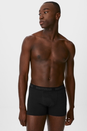 C&A Multipack Of 3 Trunks Organic Bomull Lycra® Underkläder Herr Svarta | ZWEBS-2839