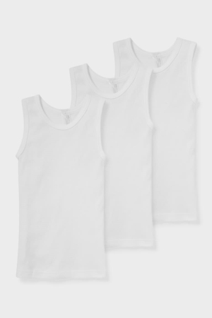 C&A Multipack Of 3 Vest Organic Bomull Underkläder Pojke Vita | EWPKN-3940