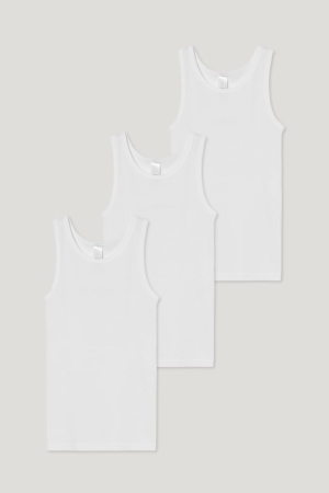 C&A Multipack Of 3 Vest Organic Bomull Underkläder Tjej Vita | KEUFQ-2135