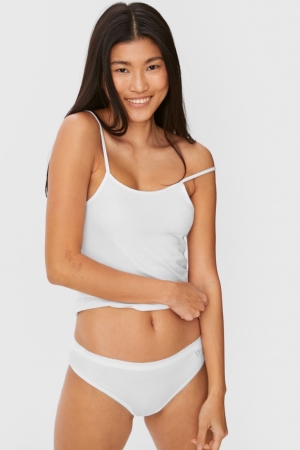 C&A Multipack Of 4 Briefs Organic Bomull Underkläder Dam Vita | QLAJE-0684