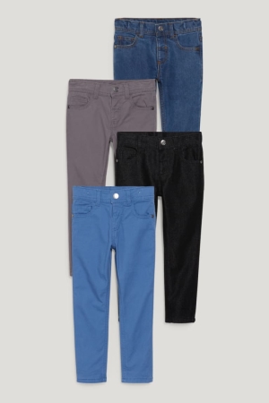 C&A Multipack Of 4 Slim Thermal Långbyxor Pojke Blå | BZEKQ-3126