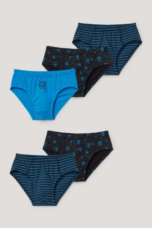 C&A Multipack Of 5 Briefs Organic Bomull Underkläder Pojke Blå | VCYSI-1892