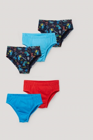 C&A Multipack Of 5 Briefs Organic Bomull Underkläder Pojke Blå | XCGLA-5870