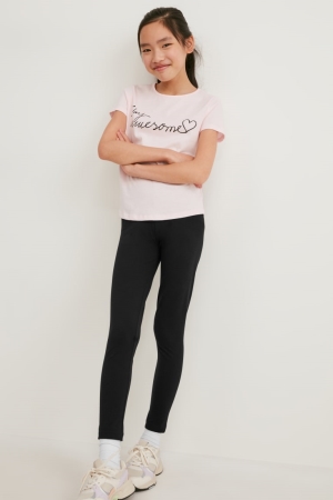 C&A Multipack Of 5 Leggings Långbyxor Tjej Svarta | NJEAC-0582