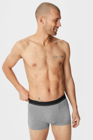 C&A Multipack Of 5 Trunks Organic Bomull Lycra® Underkläder Herr Grå | LSURZ-0814