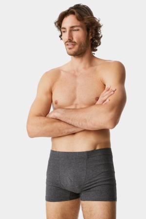 C&A Multipack Of 5 Trunks Organic Bomull Lycra® Underkläder Herr Svarta Grå | OVFCE-0234