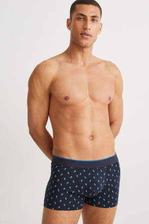 C&A Multipack Of 5 Trunks Organic Bomull Underkläder Herr Mörkblå | WQTOG-3806