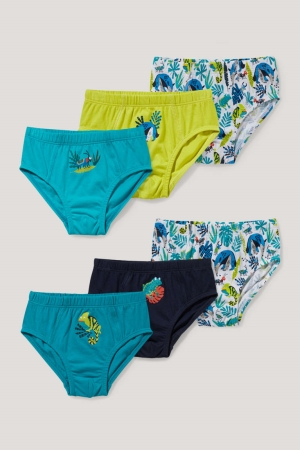 C&A Multipack Of 6 Briefs Organic Bomull Underkläder Pojke Blå | CBIQW-6417