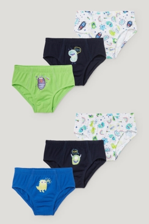 C&A Multipack Of 6 Briefs Organic Bomull Underkläder Pojke Blå | PBWNZ-8671