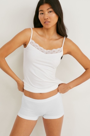 C&A Multipack Of 7 Hipster Briefs Seamless Underkläder Dam Vita | RXHAG-1653