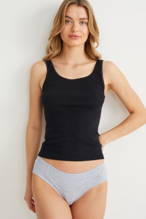 C&A Multipack Of 7 Hipster Briefs Underkläder Dam Grå Svarta | QZAOV-2134