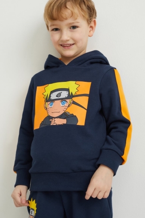 C&A Naruto Hoodie Tjej Mörkblå | SDMOR-4825
