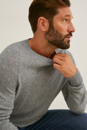 C&A New Ull Jumpers Herr Ljusgrå | GITNU-9716
