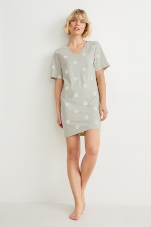 C&A NightPolka Dot Nattkläder Dam Ljusbeige | PENRO-6480