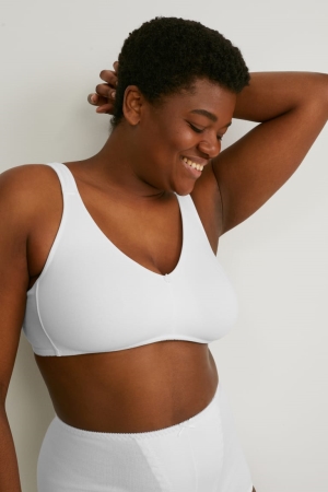 C&A Non-wired Bra Organic Bomull Underkläder Dam Vita | SEQDN-8627