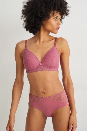 C&A Non-wired Bra Vadderad Lycra® Underkläder Dam Rosa | QTJAM-9851